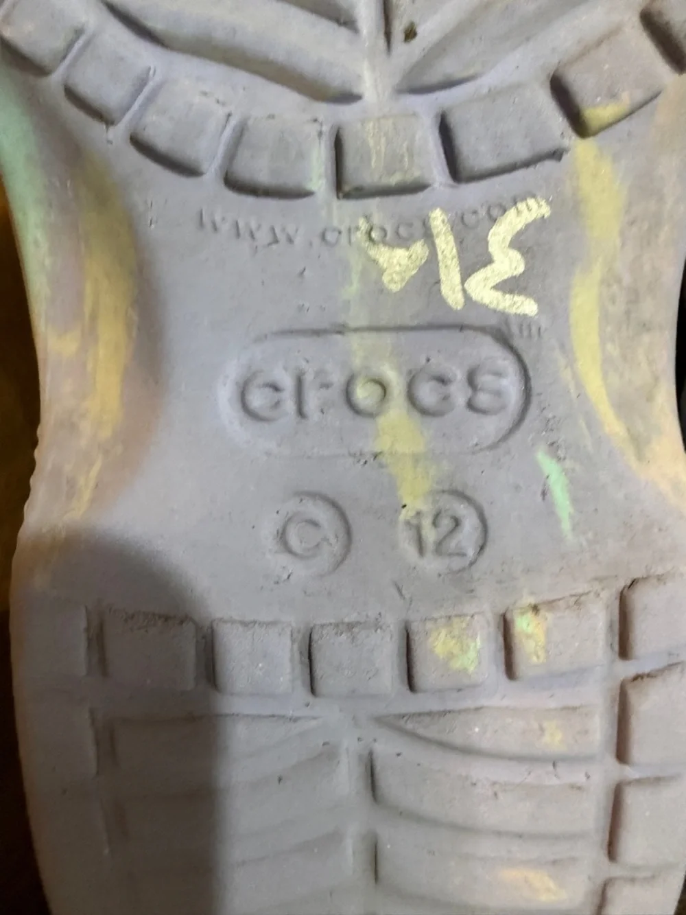 Crocs Kids Lavender Marbled Classic Iridescent Clogs Sz 12